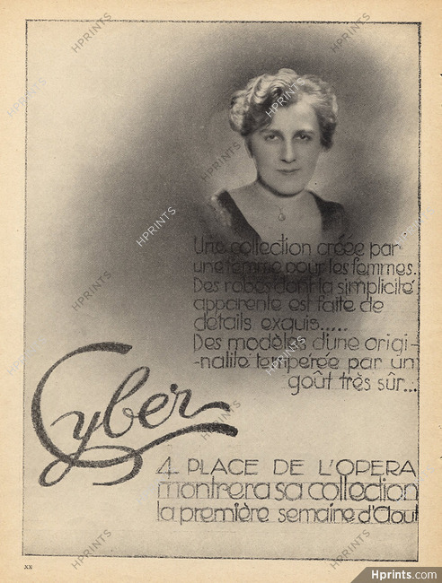 Cyber 1928 Mrs Cyber, Address 4 Place de l'Opéra, Paris