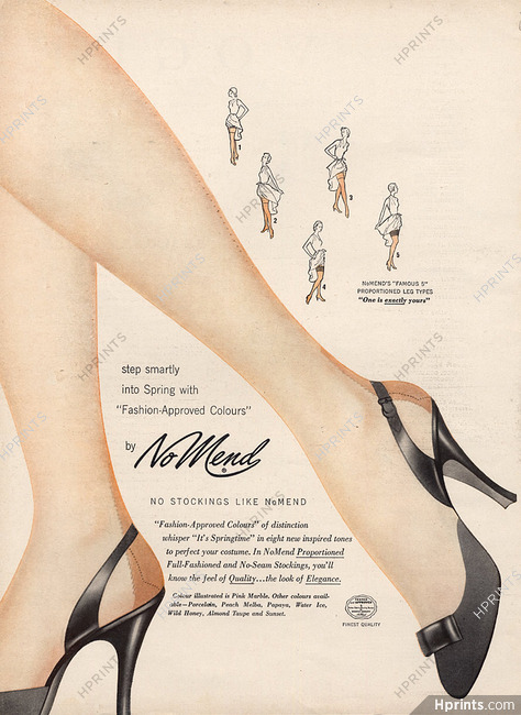 NoMend 1954 Stockings Hosiery