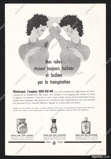 Féret Frères 1950 Georges Lepape, Odo-ro-no, Body Care