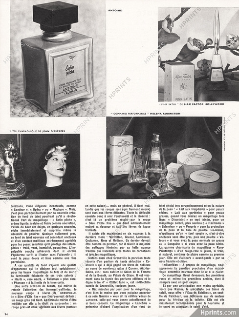 Antoine (Cosmetics) Talisman 1951 Jean D'Estrées, Helena Rubinstein, Max Factor
