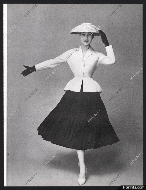Christian Dior (Couture) 1957 La Ligne Corolle, Photo Georges Saad