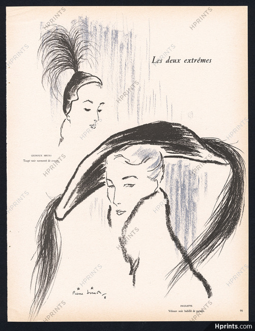 Paulette, Legroux Soeurs 1948 Pierre Simon, Fashion Illustration