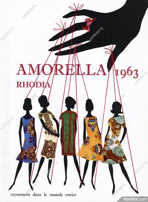 Amorella (Fabric) 1963 Rhodia, Puppeteer