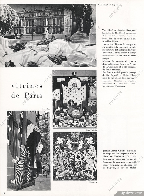 Vitrines de Paris, 1957 - Shop Window, Van Cleef & Arpels, Revillon, Innovation, Moreux