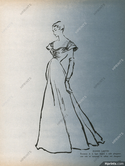 Jeanne Lanvin 1948 Pierre Simon, Evening Gown