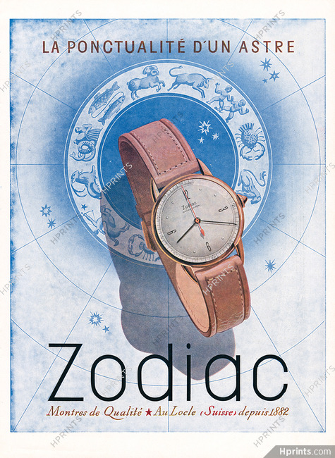 Zodiac (Watches) 1946 La Ponctualité d'un Astre, Au Locle, Suisse