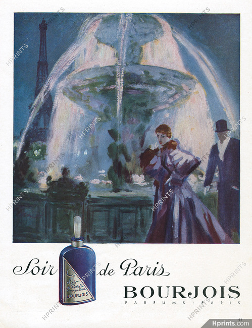 Bourjois (Perfumes) 1949 Soir de Paris, Place de la Concorde, Eiffel Tower