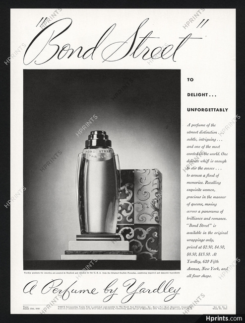 Yardley (Perfumes) 1940 Bond Street
