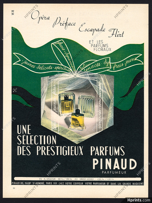 Pinaud (Perfumes) 1952 Opera Préface Escapade Flirt