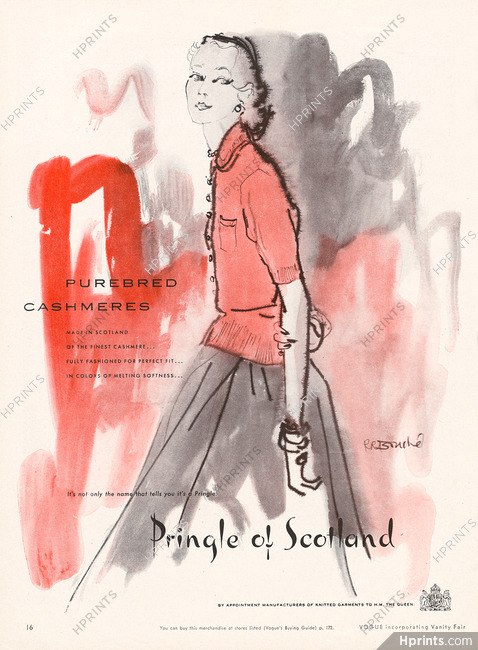 Pringle of Scotland Cashmere 1952 René Bouché