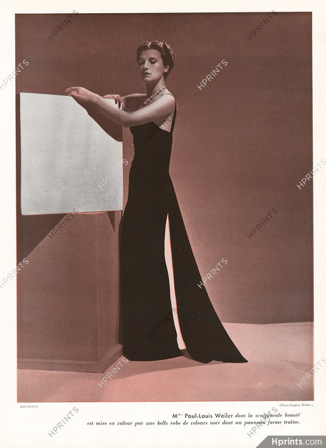 Molyneux 1937 Mme Paul-Louis Weiler, Photo Eugène Rubin