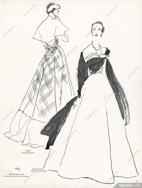 Grès & Balenciaga 1949 Evening Gowns, Pierre Simon