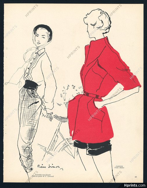 Pierre Simon 1949 Pierre Balmain & Carven, Pantalon Short