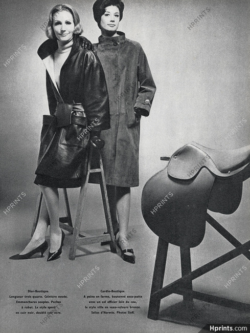 Dior Boutique, Cardin 1961 Selle d'Hermès, Photo Sieff