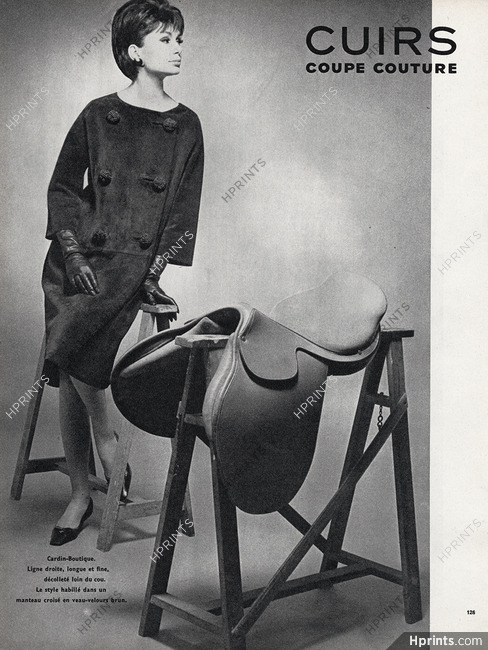 Cardin Boutique 1961 Selle d'Hermès, Photo Sieff
