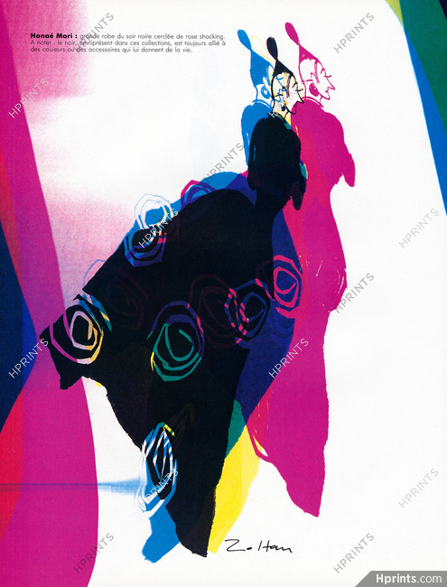 Hanae Mori 1988 Zoltan, Fashion Illustration
