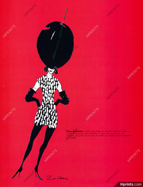 Paco Rabanne 1988 Zoltan Fashion Illustration