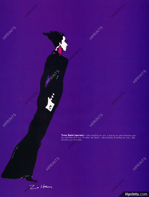 Yves Saint Laurent 1988 Zoltan Robe Smoking