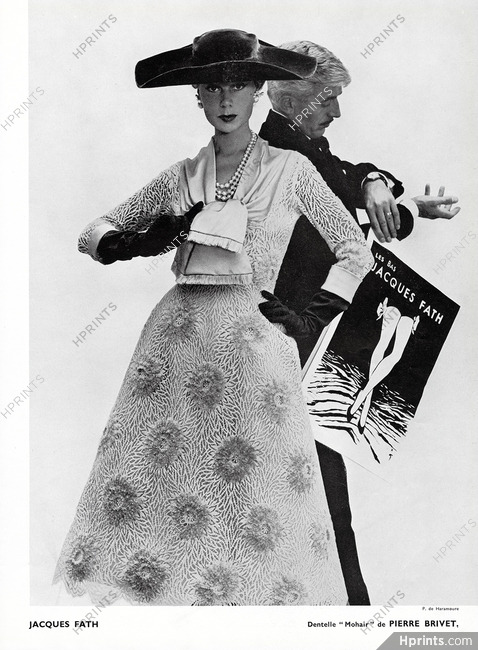 Jacques Fath 1955 Dentelle Pierre Brivet