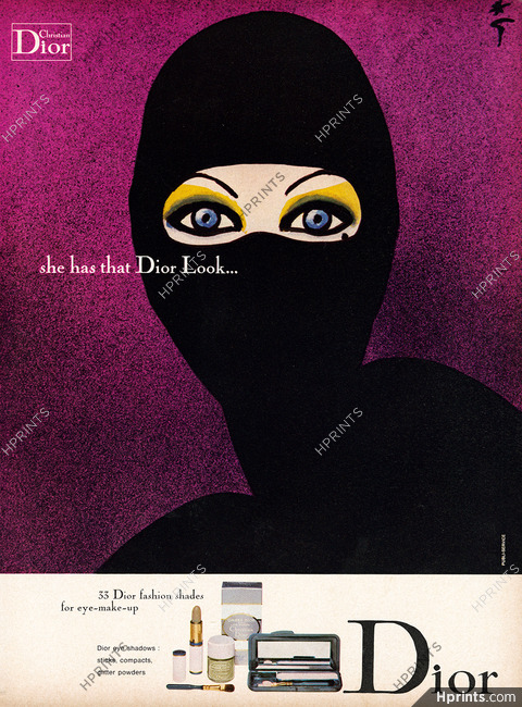 Christian Dior 1971 That Dior Look, Eye Make-up, René Gruau (english version)