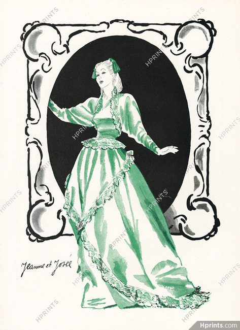 Jeanne & Josée (Couture) 1945 René Gruau