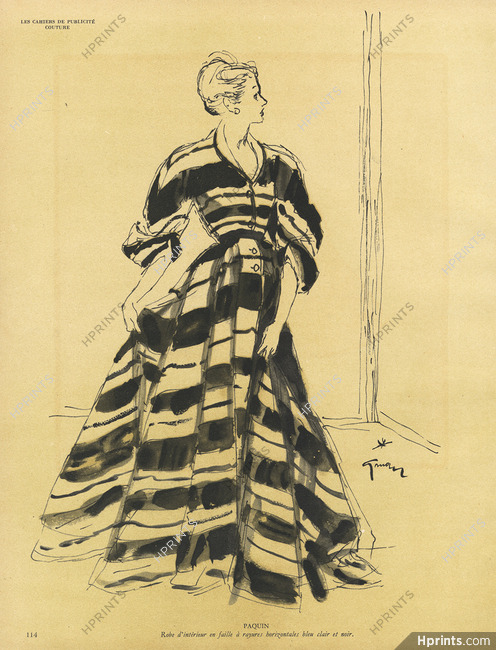 Paquin (Couture) 1945 Housecoat, René Gruau