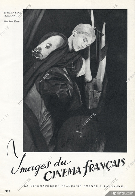 Jean Cocteau 1945 "Sang de Poète", Images du Cinéma Français