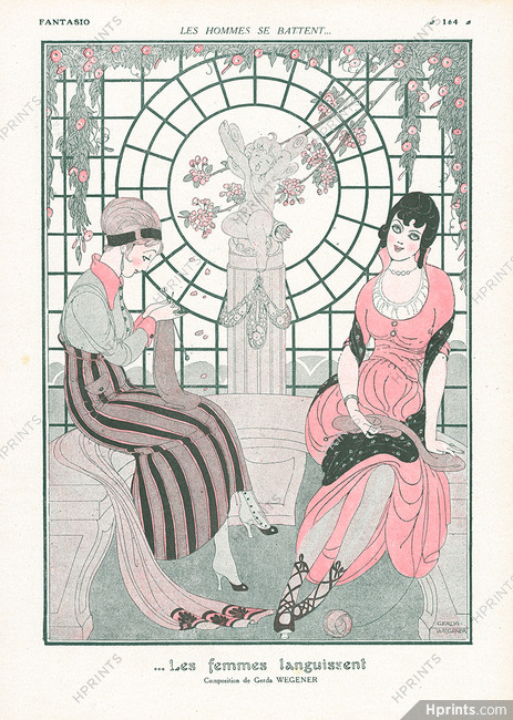 Les hommes se battent... Les femmes languissent, 1915 - Gerda Wegener Elegant, World War I