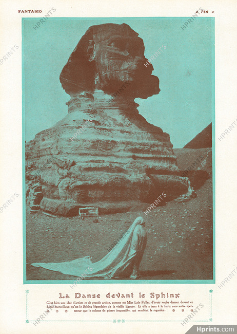 Loïe Fuller 1914 La Danse devant le Sphinx, Egypt