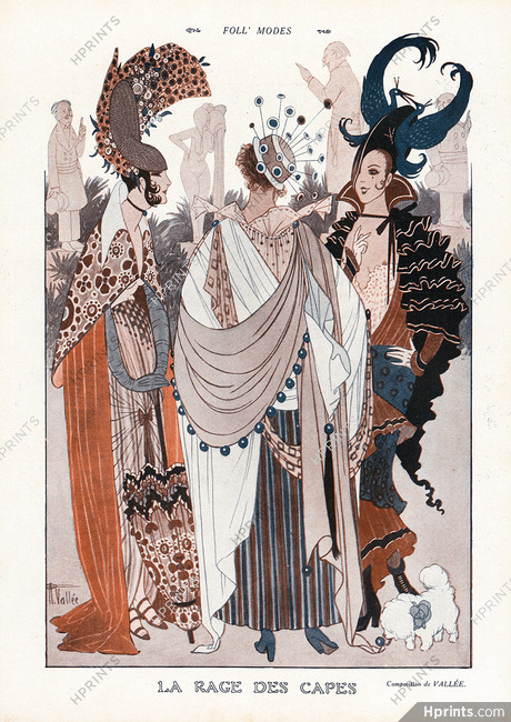 La Rage des Capes, 1914 - Armand Vallée, Foll'modes Capes Fashion Satire