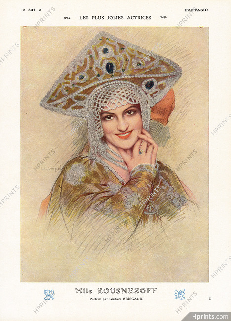 Gustave Brisgand 1913 Maria Koustnetzoff Portrait, Traditional Costume