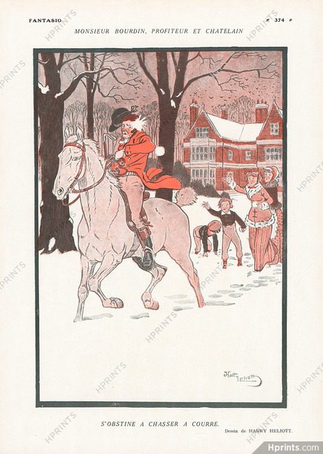 Harry Eliott 1920 Monsieur Bourdin, Chasse à Courre, Snowballs