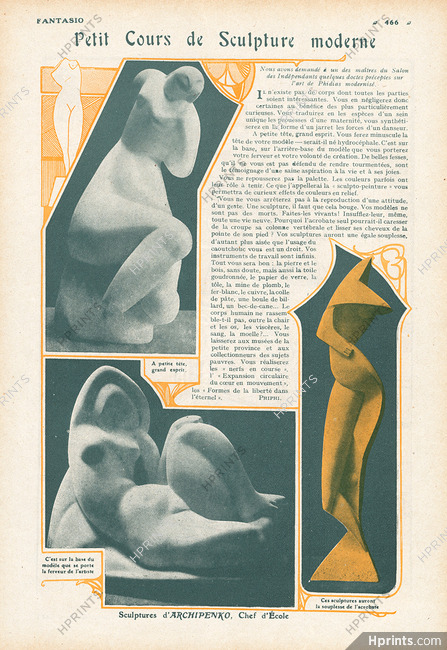 Archipenko 1920 Cours de Sculpture Moderne