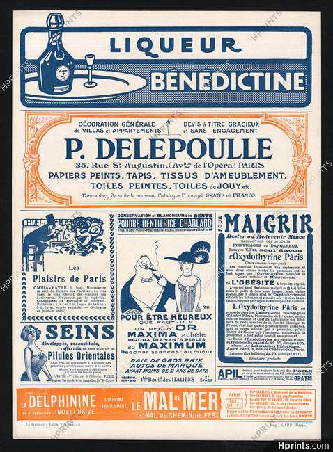 Bénédictine, P. Delepoulle, Maxima 1914