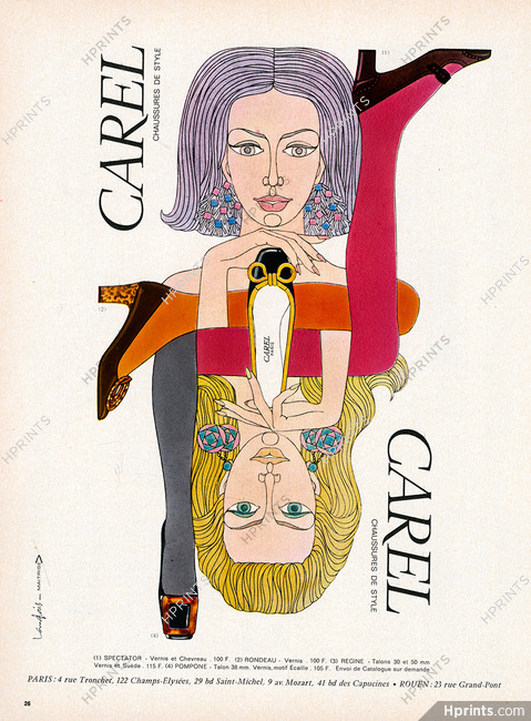 Carel (Shoes) 1967 Langlais, Playing Cards