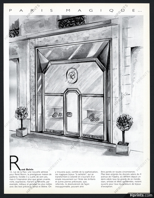 René Boivin (High Jewelry) 1984 Store, 12 rue de la Paix