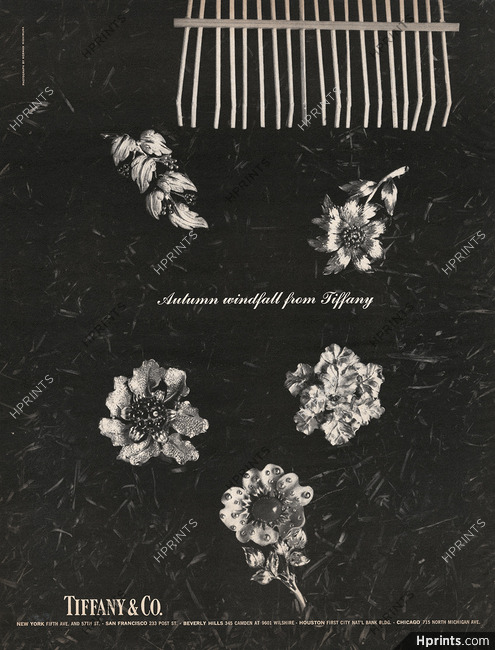 Tiffany & Co. 1967 Flower Clips, Autumn Windfall, Photo Nishimura