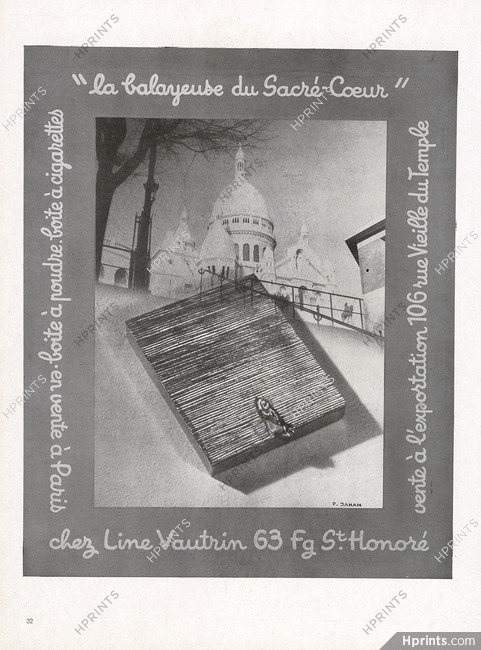 Line Vautrin 1947 Powder Box, Cigarette Box, La Balayeuse du Sacré-Coeur... Photo P. Jahan