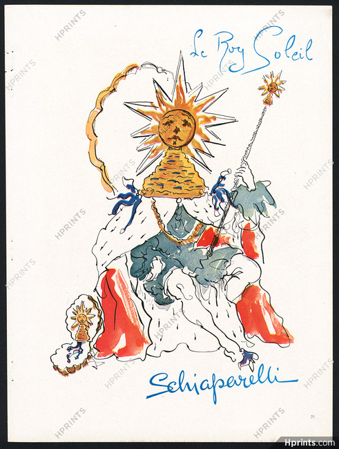 Schiaparelli (Perfumes) 1946 Le Roy Soleil, Salvador Dali