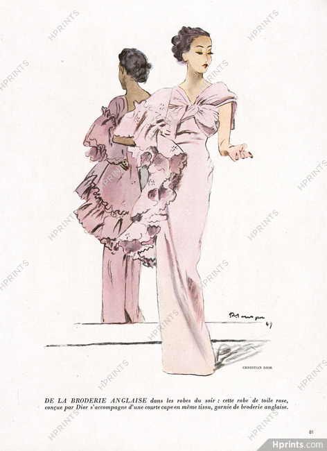 Christian Dior 1947 English Embroidery In Evening Dresses, Pierre Mourgue