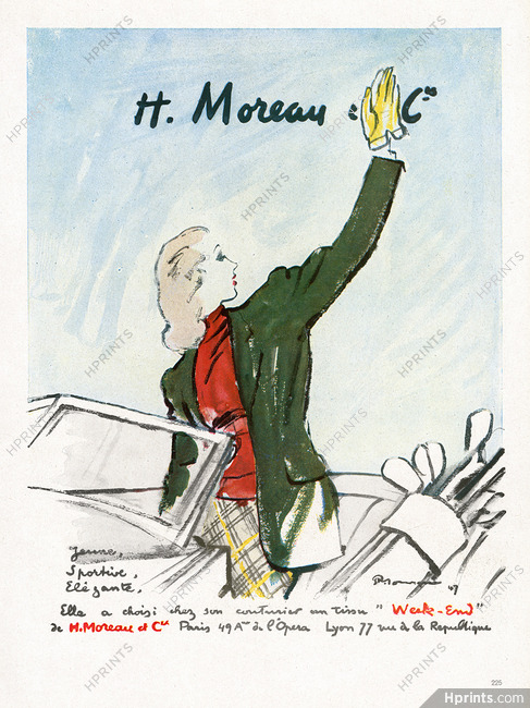 Moreau & Cie (Fabric) 1947 Golf, Pierre Mourgue