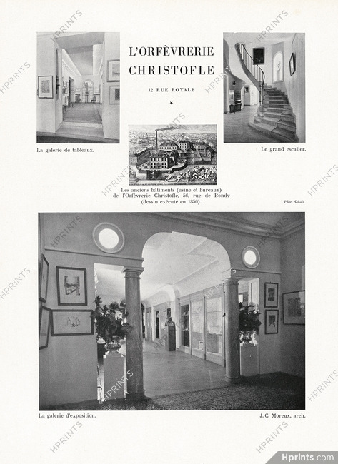 Christofle (Silversmith) 1944 L'orfèvrerie Christofle, 12 rue Royale, Photos Schall