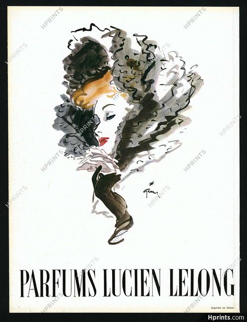 Lucien Lelong (Perfumes) 1944 René Gruau