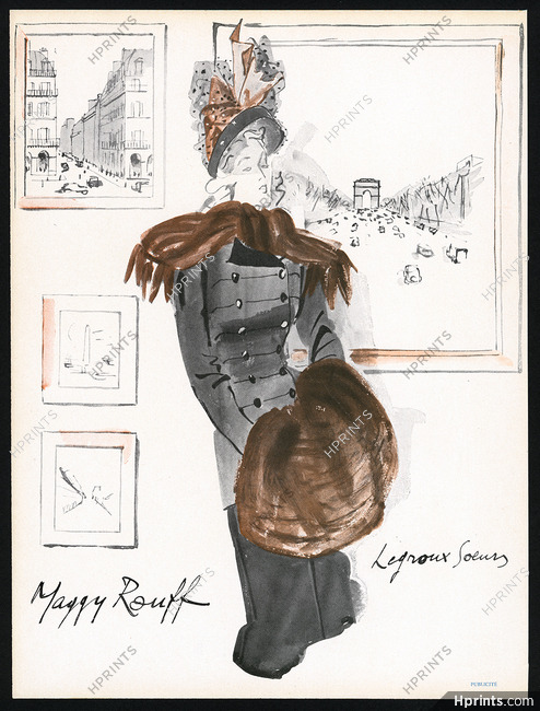 Maggy Rouff, Legroux Soeurs 1944 Gruau