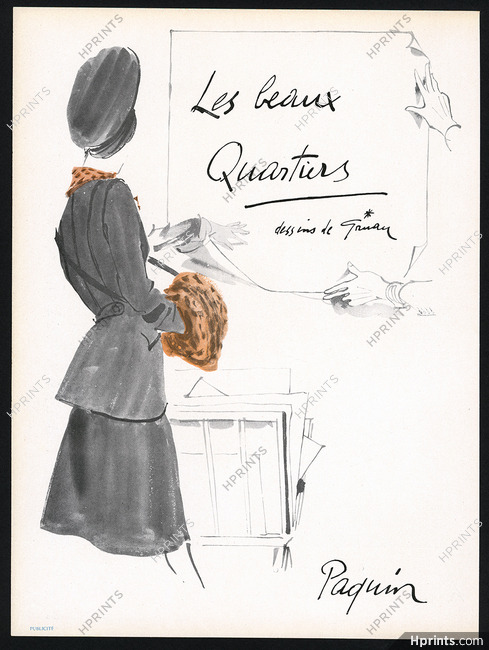 Paquin 1944 Les Beaux Quartiers, René Gruau