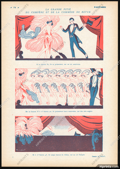 Prat 1930 Compère et Commère de Revue, Music Hall