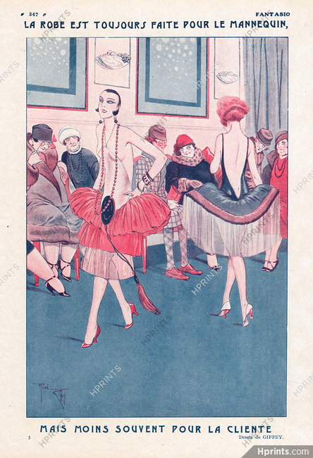René Giffey 1926 Fashion Show, La Robe est Toujours Faite Pour le Mannequin