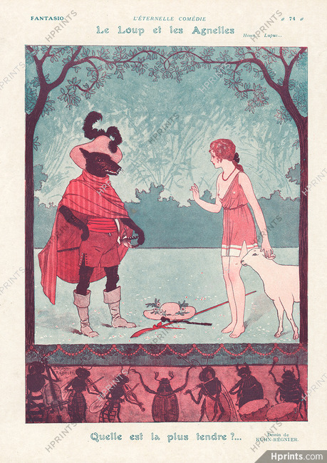 Joseph Kuhn Régnier 1923 Le Loup et les Agnelles