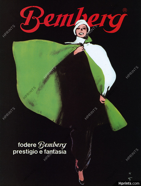 Bemberg (Fabric) 1983 René Gruau