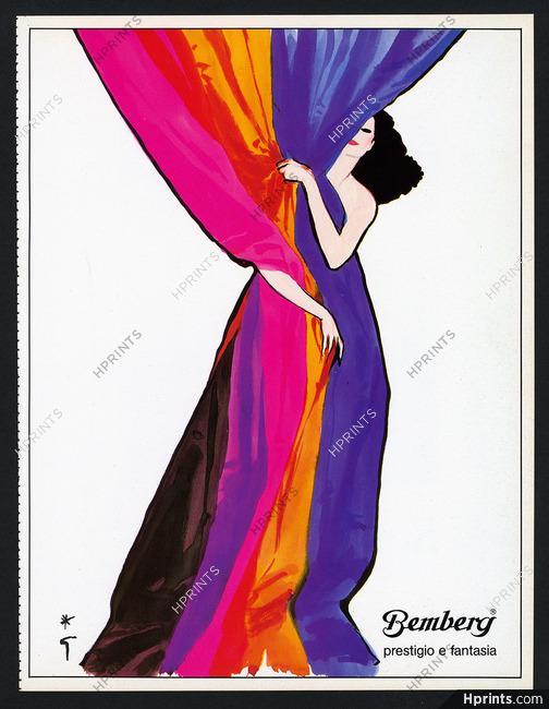 Bemberg (Fabric) 1989 René Gruau